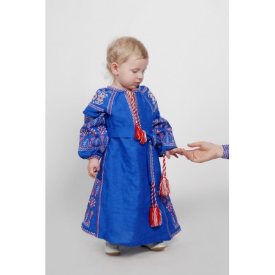 Boho Style Ukrainian Embroidered Dress for a Girl 2